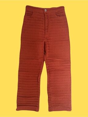 Aniela Parys High-Waist Effy Waffle Pants - Size 28 - Small